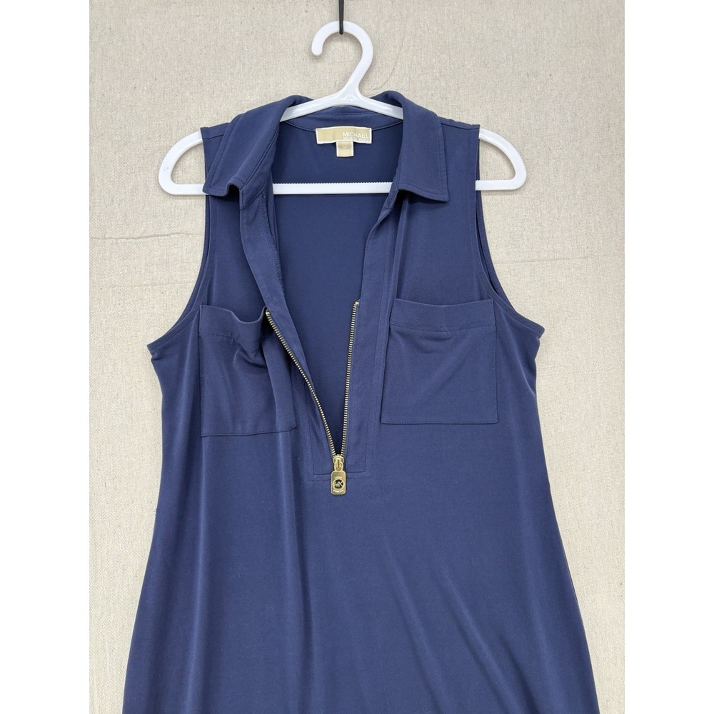 Michael Kors Sleeveless Half Zip MIDI Shift Dress Women's Size Medium - Picture 3 of 15